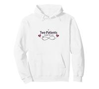 Madre Bebé Enfermera: Dos Pacientes duplican el Latido del corazón del Amor Sudadera con Capucha, Unisex para Adultos, Blanco, S