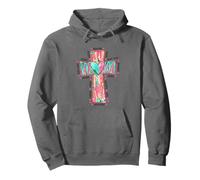 Madre corazón cruz hermosas palabras inspiradoras Sudadera con Capucha