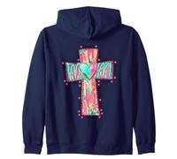 Madre corazón cruz hermosas palabras inspiradoras Sudadera con Capucha