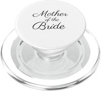 Madre de la Novia, Boda & Madre Nupcial, Black Script Font PopSockets PopGrip para MagSafe