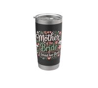 Madre de la novia I Loved Her First Floral Novio Boda Vaso térmico de acero inoxidable de doble pared