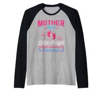 Madre De Pequeño Ángel Conciencia Aborto Espontáneo Pérdida Infantil Mam Camiseta Manga Raglan