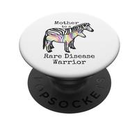 Madre de un guerrero de enfermedades raras cebra médica fuerte EDS PopSockets PopGrip Adhesivo