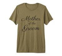 Madre del Novio, Boda y Novia, Fuente de Escritura Negra Camiseta Premium