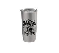 Madre espeluznante de monstruos diminutos divertido Halloween Ghost Mom Vaso térmico de acero inoxidable de doble pared