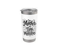 Madre espeluznante de monstruos diminutos divertido Halloween Ghost Mom Vaso térmico de acero inoxidable de doble pared