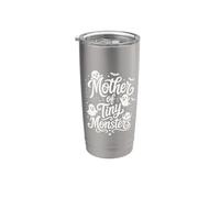 Madre espeluznante de monstruos diminutos linda mamá fantasma de Halloween Vaso térmico de acero inoxidable de doble pared