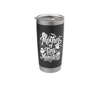 Madre espeluznante de monstruos diminutos linda mamá fantasma de Halloween Vaso térmico de acero inoxidable de doble pared
