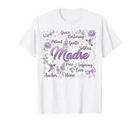 Madre Floral Bow Coquette Día de la Madre Española Mamá Mamá Camiseta