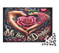 Madre Hija Arte Puzzle 1000 Piezas De Cartón Grueso Rompecabezas Anti Estrés Adultos para Juego De Rompecabezas De Fiesta como Regalo Original 70x50cm/1000pcs