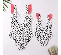 Madre Hija Bikinis Traje Baño,Trajes De Baño A Juego Para La Familia Madre Hija Bikinis Sets Leopard Print Deep V Tankini Fashion One Piece Trajes De Baño, Trajes De Baño De Verano Para Mujeres R