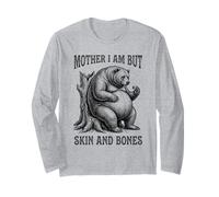 Madre I Am But Skin and Bones Funny Bear Mom Bear Lover Manga Larga