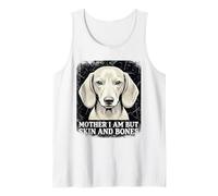 Madre I Am But Skin and Bones Funny Dachshund Mamá Amante De Los Perros Camiseta sin Mangas