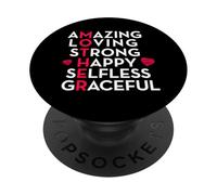 Madre Increíble Amoroso Fuerte Feliz Desinteresado Agradable PopSockets PopGrip Adhesivo