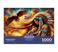 Madre nativa Americana 1000 Piezas Set De Puzzle Puzzle Premium, Cartón Resistente - DIY Super Divertido para La Familia, Decoración Bonita, Regalo De Cumple Ideal 38x26cm/1000pcs