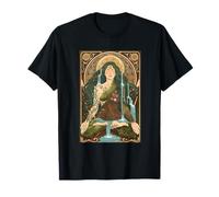 Madre Naturaleza Gaia Diosa Art Nouveau Zen Meditación Camiseta