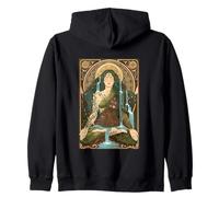 Madre Naturaleza Gaia Diosa Art Nouveau Zen Meditación Sudadera con Capucha