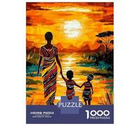 Madre niño Puesta de Sol 1000 Piezas Set De Cálido vínculo de parentesco Puzzle para Adultos - Cartón Ecológico - Reto Educativo, Juego En Casa, Genial Idea De Regalo para Fans 38x26cm/1000pcs