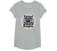 Madre Orgullosa de una celebración de graduación Senior 2025 Camiseta, Niñas, Gris Jaspeado, Grande