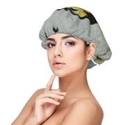 Madre pingüino y bebé pingüino,Gorro de dormir de satén para adultos - Gorro de dormir elástico para mujer, cubrecabello nocturno