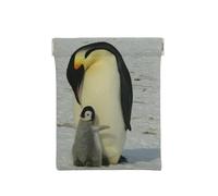 Madre pingüino y bebé pingüino, Squeeze Top Wallet Bolsa de Almacenamiento para Mujer Monedero pequeño Bolsa de Cambio