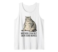 Madre Soy Pero Piel Y Huesos Gordos Obesos Gato Mamá Gato Amante Camiseta sin Mangas