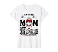 Madre y Asistente de Respuesta a Crisis Día de la Madre Doble bendición Camiseta