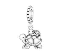 Madre y recién nacido - Charm colgante de tortuga pequeña nacida, Charm para pulsera, compatible con Collar de pulsera Pandora