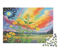 Madreselva 1000 Piezas Cartón Resistente Flor arcoíris Rompecabezas Estándar Adolescentes 12-18 Relajación Regalo Día del Padre Regalo Premium 52x38cm/1000pcs