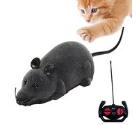 madri Ratón falso con control remoto, juguete realista de ratón, ratones de juguete a control remoto, ratones de animales, figuras de juguete interactivas, rueda de correr, persecución, broma, broma,