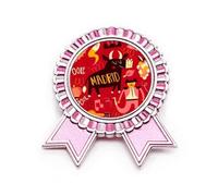 Madrid - Broche con insignia de fiesta de música corrida de toros, color rosa, Medium, Metal