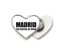 Madrid - Broche de metal con diseño de corazón de la capital de España