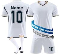 Madrid Camiseta de Fútbol Personalizada para Niños y Adultos Camiseta de Fútbol de Casa/Visitante con Nombre y Número Ropa Futbol Niño Infantil/Adulto 2023/2024 - Réplica Oficial con Liciencia