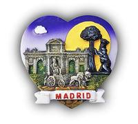 Madrid España 3D Imán de refrigerador en Forma de corazón Recuerdos turísticos Resina Pegatinas magnéticas Imán de Nevera Decoración de Hogar y Cocina de China