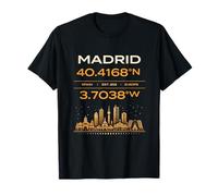 Madrid España Coordina Diseño de Identidad Minimal City Camiseta