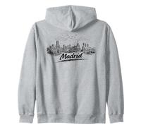 Madrid, España, Perfil de la Ciudad, Bosquejo, Viaje Sudadera con Capucha