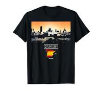 Madrid España Skyline Vacaciones Recuerdo ciudad Camiseta