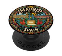 Madrid España Viaje Souvenir City Gift PopSockets PopGrip Adhesivo