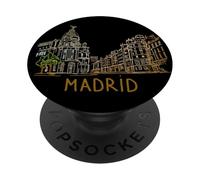 Madrid España Viaje Souvenir Historic City Monumento Regalo PopSockets PopGrip Adhesivo