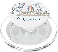 Madrid España Viaje Souvenir Panorama City Monumento Regalo PopSockets PopGrip para MagSafe