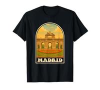 Madrid España Vintage Travel Puerta de Alcalá Camiseta