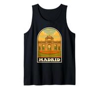 Madrid España Vintage Travel Puerta de Alcalá Camiseta sin Mangas