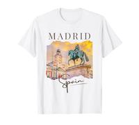 Madrid Europa Ciudad España Vacaciones Memorabilia Hombres Mujeres Niños Camiseta