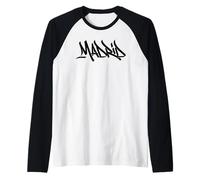 Madrid Graffiti Ciudad Arte Callejero Handstyle España Souvenir Camiseta Manga Raglan