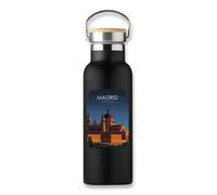 Madrid Spain at Night Travel Destination - Termo de vacío, botella ecológica, taza de café