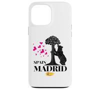 Madrid Spain the Bear & the Strawberry Tree Graphic Design Carcasa para iPhone 13 Pro Max