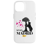 Madrid Spain the Bear & the Strawberry Tree Graphic Design Carcasa para iPhone 14