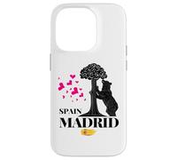 Madrid Spain the Bear & the Strawberry Tree Graphic Design Carcasa para iPhone 14 Pro