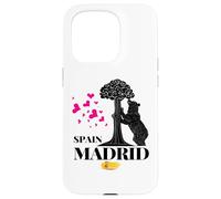 Madrid Spain the Bear & the Strawberry Tree Graphic Design Carcasa para iPhone 15 Pro