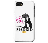 Madrid Spain the Bear & the Strawberry Tree Graphic Design Carcasa para iPhone SE (2020) / 7 / 8